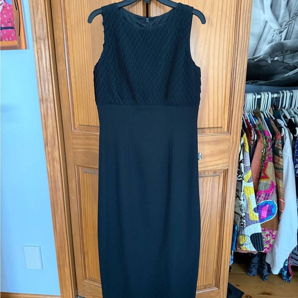 Carole Little Dress Size 6 Sleeveless Black Long Pencil Dress
